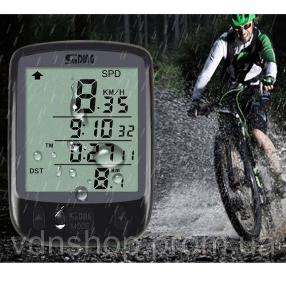 Счетчик для велосипеда SunDing SD-563A, Спидометр для велосипеда, Велосипедный проводной спидометр ZX-47 | Зображення 1