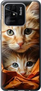 Чохол на Xiaomi Redmi 10C Котики 2 з пластику FCh_008363