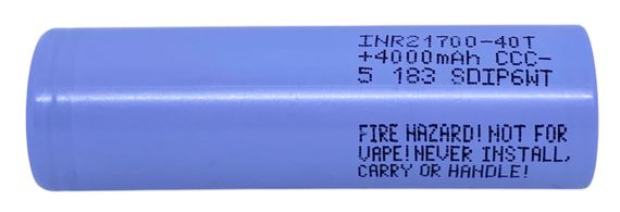 Акумулятор високострумовий Samsung Самсунг INR 21700 40T 4000 mAh батарея літій-іонна Li-Ion | Зображення 4