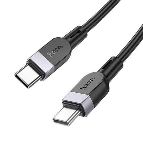 Дата кабель Hoco X109 Energy silicone Type-C to Type-C 60W (3m) Black | Зображення 2