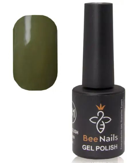 Гель-лак для нігтів Bee Nails 090 (оливковий) 8мл | Зображення 1