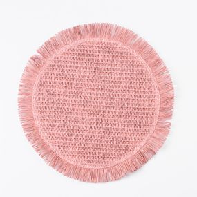 Серветка сервірувальна на стіл кругла Ø38 (см) під тарілки Рожева HP-35-7P