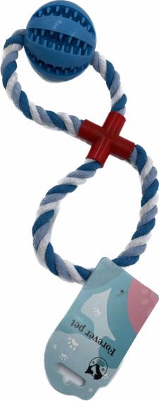 Игрушка для собак, Веревка-восьмёрка, мяч, грызун | Зображення 1