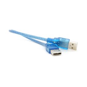 Кабель USB 2.0 RITAR AM/AM,0.3m,прозрачный синий