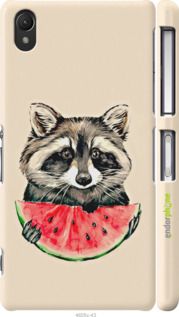 Чохол на Sony Xperia Z2 D6502/D6503 Єнотик з кавуном "4605m-43-2448"