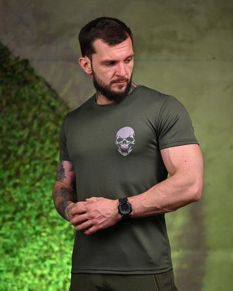 Тактична футболка з відводом поту Не для слабких oliva ПП7711 | Зображення 2