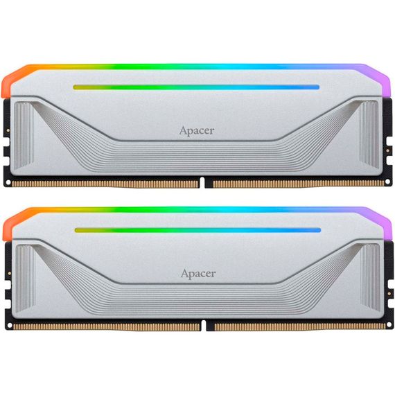 Модуль пам&#039;яті для комп&#039;ютера DDR5 32GB (2x16GB) 5200 MHz NOX RGB Silver Apacer (AH5U32G52C522NWAA-2)
