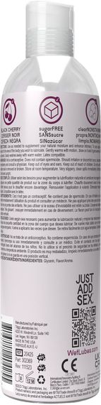 Зігрівальний лубрикант на водній основі Wet Warming Black Cherry 4 in 1, без цукру (118 мл) | Зображення 1