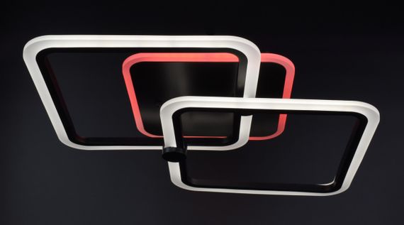 Люстра світлодіодна стельова LED світильник для квартири на стелю лед з пультом 25950 Чорний 10х41х63 см. | Зображення 8