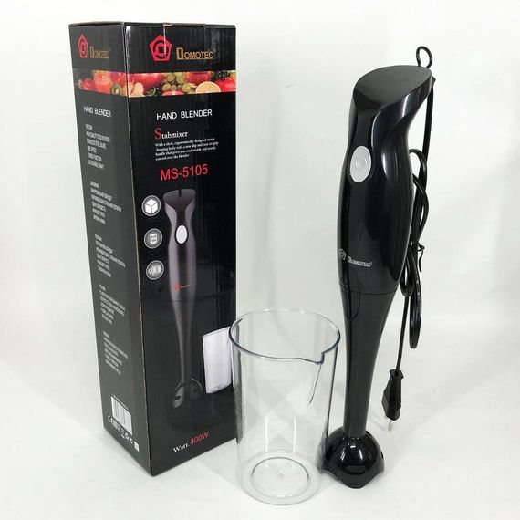 Блендер DOMOTEC MS-5105 400 Вт зі склянкою, гарний занурювальний блендер для дому, електричний блендер | Зображення 9