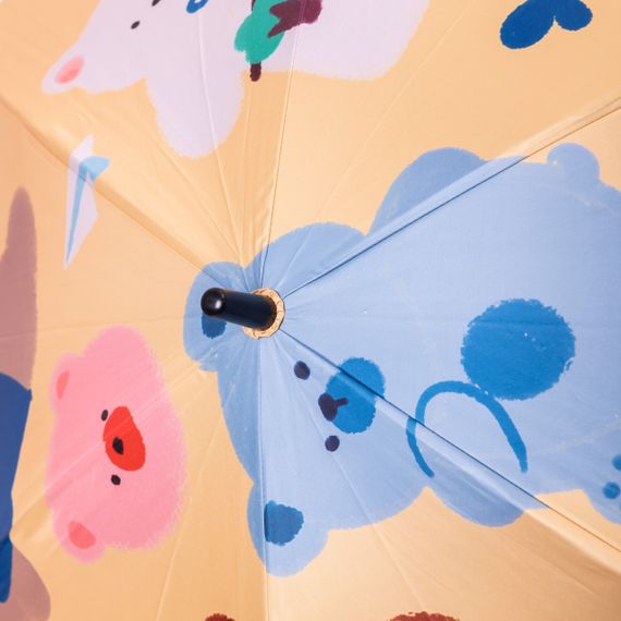 Парасолька дитяча механічна елегантна з принтом міцна надійна з поліестеру діаметр 90 см Жовтий HP-23-13Y | Зображення 9