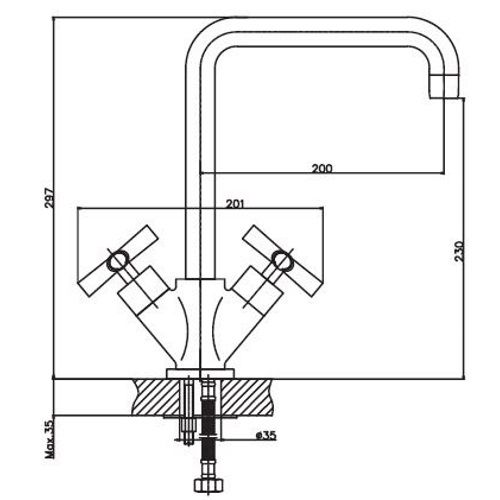 Змішувач для кухні Haiba SENTOSA 011 HB0363 | Зображення 1
