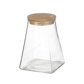 Ємність 600мл 9*9*11,6см з кришкою скло KAMILLE 9036