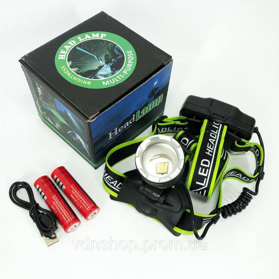 Головной фонарь аккумуляторный светодиодный мощный, Налобный фонарь для сто Наголовный ZY-11 | Зображення 4