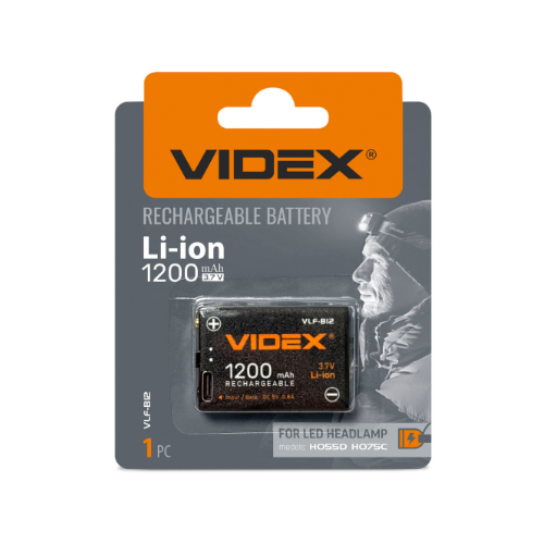 Акумулятор VLF-B12 Li-lon 3,7V 1200mAh захист (бл-1шт) Videx | Зображення 6