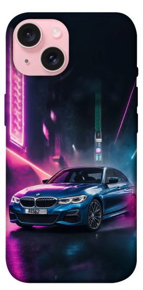 Чохол з картинкою Неонове BMW для Apple iPhone 15 (6.1")