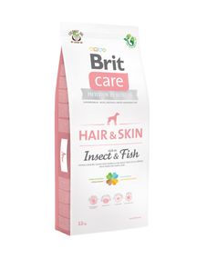 Корм Brit Care Dog Grain Free Hair & Skin Insect & Fish сухой беззерновой для чувствительной кожи и шерсти для взрослых собак 12 кг