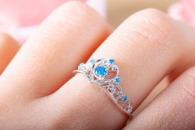 Серебряное кольцо корона 16.5