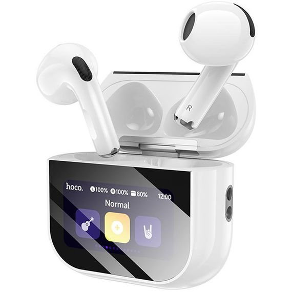 Бездротові TWS навушники Hoco EW82 Sparkle with Touch Screen White | Зображення 2