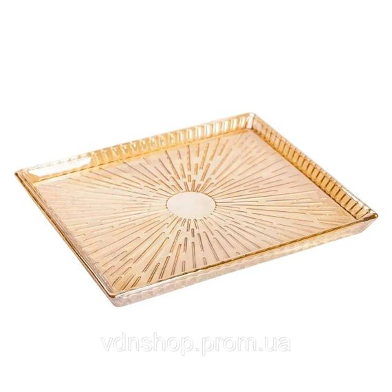 Блюдо для закусок стеклянное 24,5*20,5*2 см прямоугольное HP-YH-54 | Зображення 3