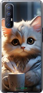 Чохол на Oppo Reno 3 Pro Білий кіт "5646u-1878-2448"