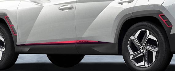 Молдинги на кузов HYUNDAI TUCSON (SUV) 22-23, HYTU22RIK RED, комплект | Зображення 1