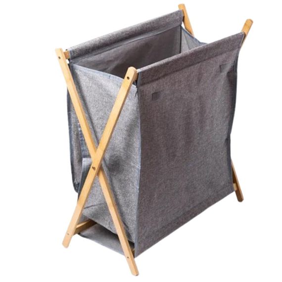 Корзина для белья на подставке 52×30×60 (см) мягкая Серый HP-41-17 | Зображення 3