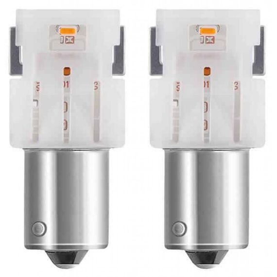 Комплект светодиодных ламп OSRAM 7507DYP-02B PY21W 12V BAU15s Amber 2pcs. blister | Зображення 1