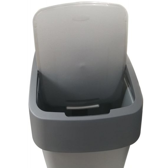 Контейнер для сміття з поворотною кришкою Curver (Курвер) Flip Bin 25 л (02171) Сірий | Зображення 3