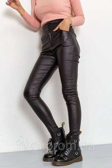 Лосини жіночі з екошкіри колір чорний розмір L FA_03440 | Зображення 1