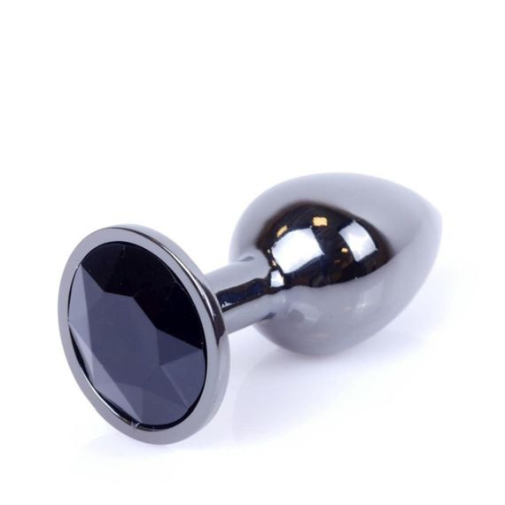 Анальна пробка - Jewellery Dark Silver Plug Black | Зображення 1