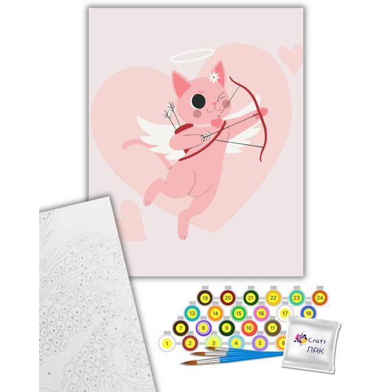 Картина по номерам "Хвостатый Купидон" 16515-AC 40x50 см | Зображення 1