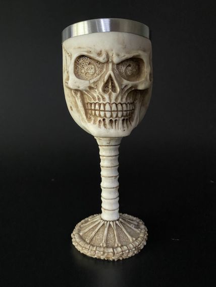 Бокал Череп 200 мл — 3D келих із нержавіючої сталі та епоксидної смоли