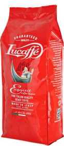Кава в зернах Lucaffe Exquisit 1кг Італія преміум кави Люкафе насичений аромат з нотками какао