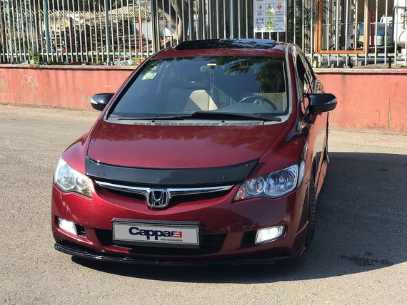 Накладка на передній бампер ЛИП (чорна) для Honda Civic Sedan VIII 2006-2011рр | Зображення 1