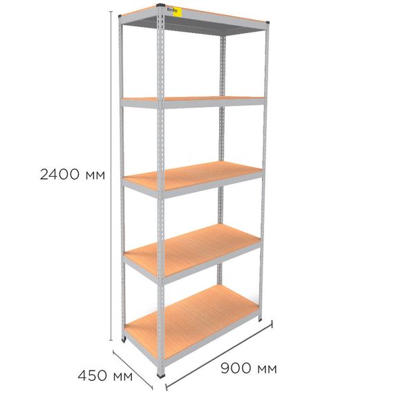 Металевий стелаж MRL-2400 ( 900x450) білий