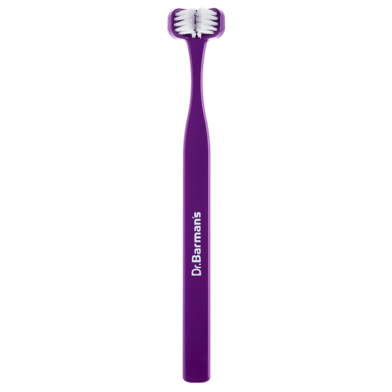 Тристороння зубна щітка Dr. Barman`s Superbrush, компактна, фіолетова