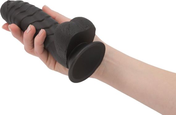 Фалоімітатор ADDICTION Ben 7" Dildo With Balls Black, віброкуля в подарунок sexstyle | Зображення 5