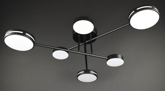 Люстра світлодіодна стельова LED світильник для квартири на стелю лед 27934 Чорний 18х86х86 см.