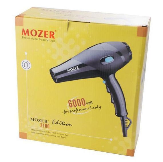 Фен для сушіння укладання волосся Mozer Edition MZ-3100 6000 Вт два концентратори Чорний | Зображення 6