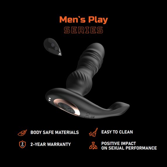 Масажер простати - Erospace Men’s Play Thrusting Prostate Massager B4 Sex Aura | Зображення 1
