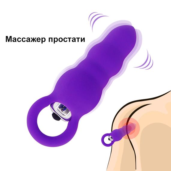 Анальная вибрирующая пробка с кольцом | Зображення 5