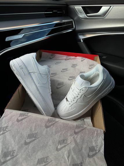 Мужские зимние кроссовки Air Force 1 All White Fur , Вьетнам 45 29 см | Зображення 2