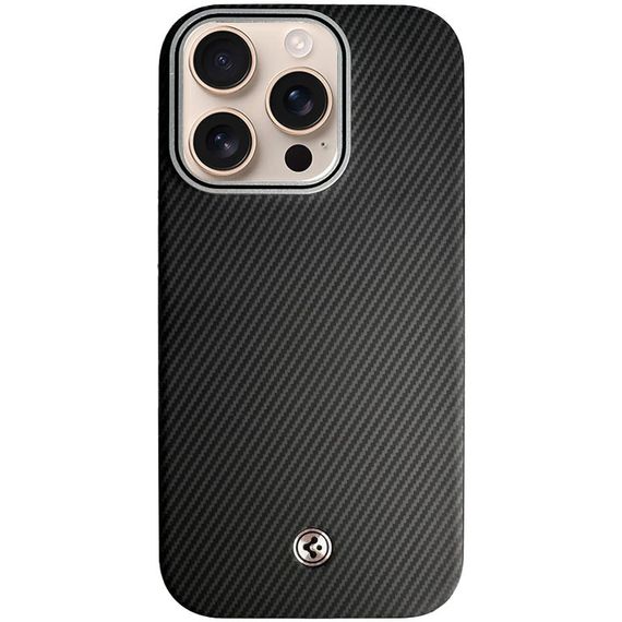 Чохол SGP PC+Leather with Magnetic Fit для Apple iPhone 15 Pro (6.1") Carbon