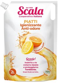 SCALA PIATTI BUSTA 2 LT Agrumi (пакет) / Засіб для миття посуду з ароматом цитрусових 2л (4pz)