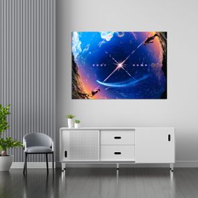 Плакат-постер з принтом Кавун Your Name Твоє Ім'я Такі Тачібана Mitsuha Міямідзу по різні боки A4 ПЛ000717(A4)