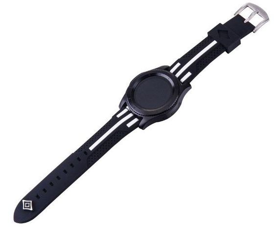 Силіконовий ремінець Primo Dart для годинника Samsung Gear S3 Classic SM-R770 / Frontier RM-760 - Black&White | Зображення 2