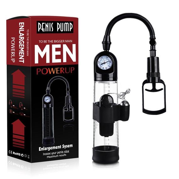 Вакуумна помпа з вібрацією Boss Series: Powerpump MASTER Vibrating - Black&Clear, BS6000034 sexstyle