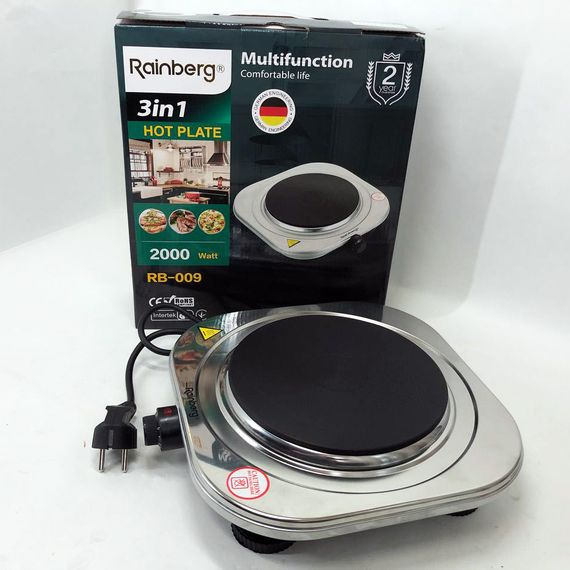 Настільна електроплита, Дискова плита для дому, Електричні плити кухонні, Плита переносна для дому KU-12 | Зображення 3