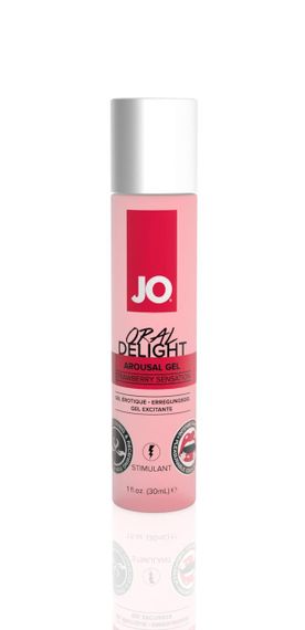 Гель для оральних пестощів JO Oral Delight — Strawberry Sensation (30 мл), ефект холод-тепло Sex Aura